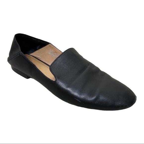 Halogen Black Leather Loafer with Flex Heel